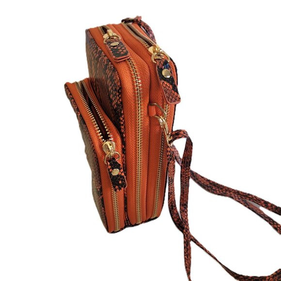 Exotic Textured Vegan Leather Crossbody Bag Urban Expressions - Picture 4 of 8